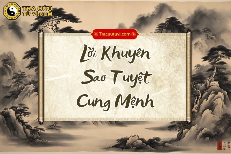 Lời khuyên cho người có sao Tuyệt tại cung Mệnh Lời khuyên cho người có sao Tuyệt tại cung Mệnh