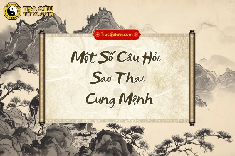 Một số câu hỏi liên quan đến sao Thai cung Mệnh Một số câu hỏi liên quan đến sao Thai cung Mệnh